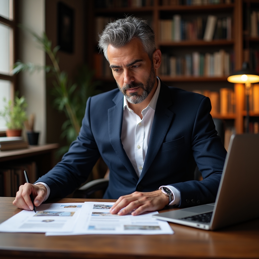 Consultant analizând date despre proprietăți de vacanță