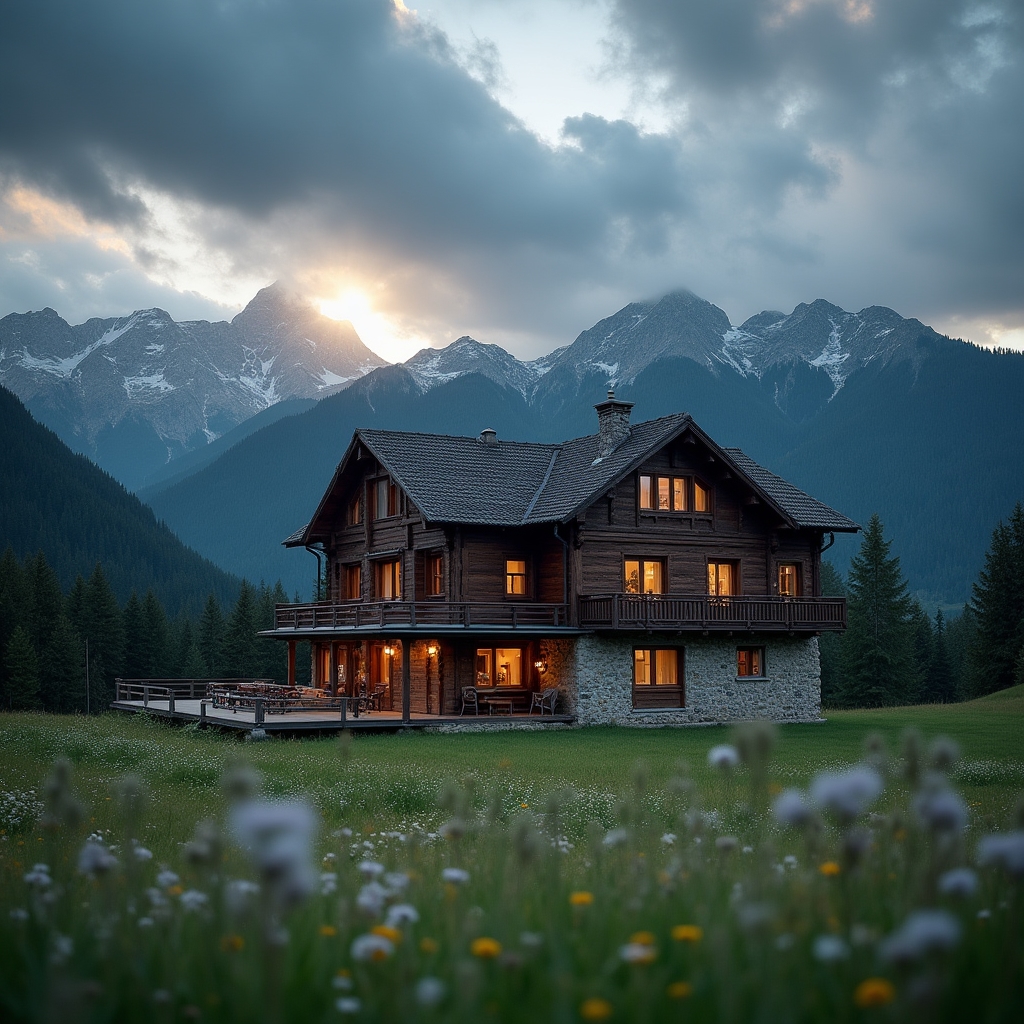 Casă de vacanță la munte cu peisaj natural